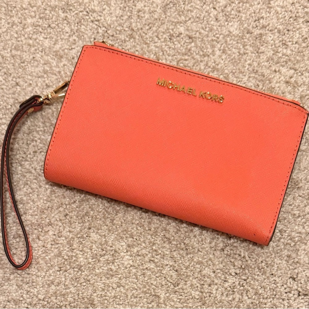 Michael Kors Coral Wristlet